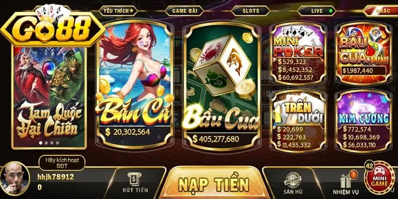 Bắn cá Go88 là sảnh game giải trí đổi thưởng xanh chín nhất 2026